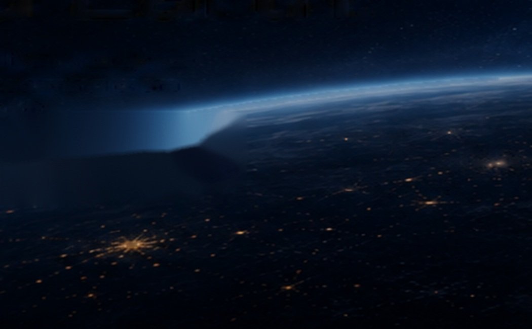 Earth horizon from orbit