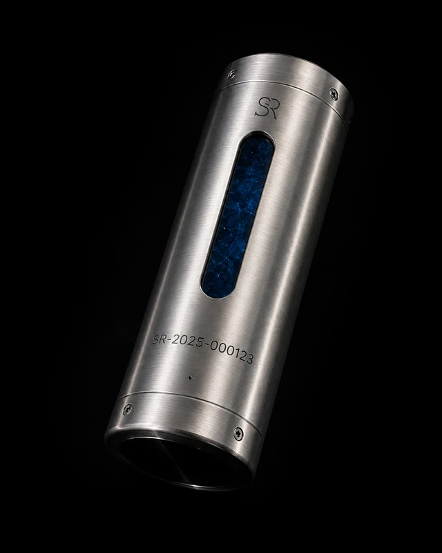 Serialized post-recovery return capsule; not flight hardware