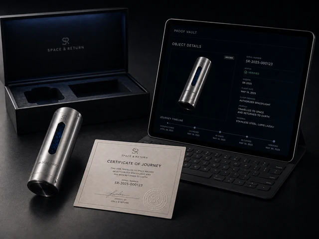 Capsule, certificate and digital Proof Vault display