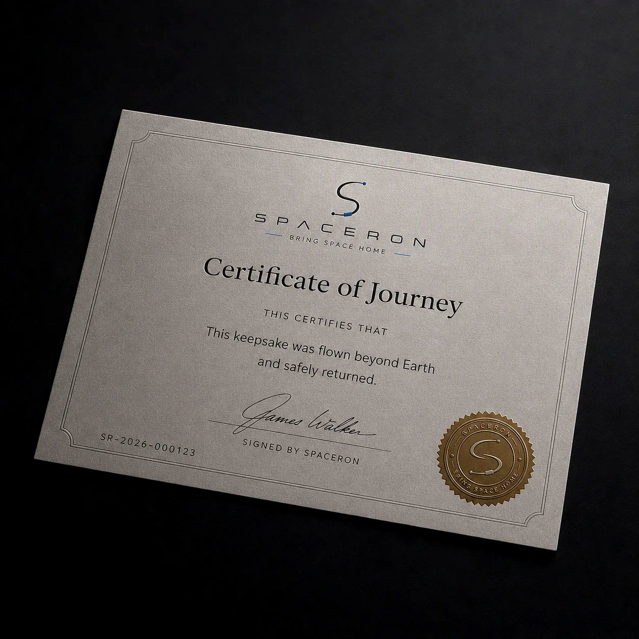 Certificate of Journey